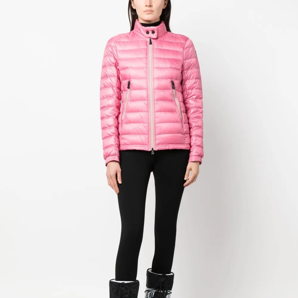 Moncler Women’s Grenoble Walibi Puffer Lightweight Jacket Pink Size 1 (S)